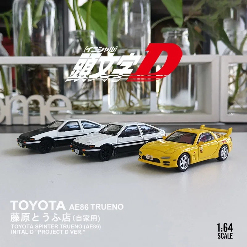 1:64 Scale FInitial D AE86 Simulation Alloy Car Model Diecast Toy Collectible Metal Vehicle Ornament Boys Toys