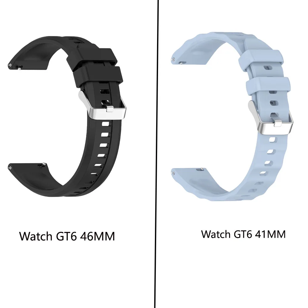 Силиконовый ремешок для часов Heroland для Huawei Watch GT6 41 мм, спортивный силиконовый гелевый браслет для часов GT6 46 мм, замена аксессуаров