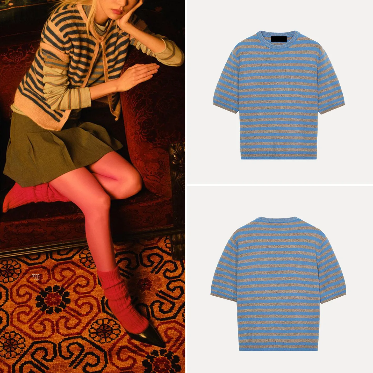 

Spring 2026 Women's round Ne Knitwear ort Sve Wool Stripe Casual Loose Fit Daily Wear Z Brand Knitted Top