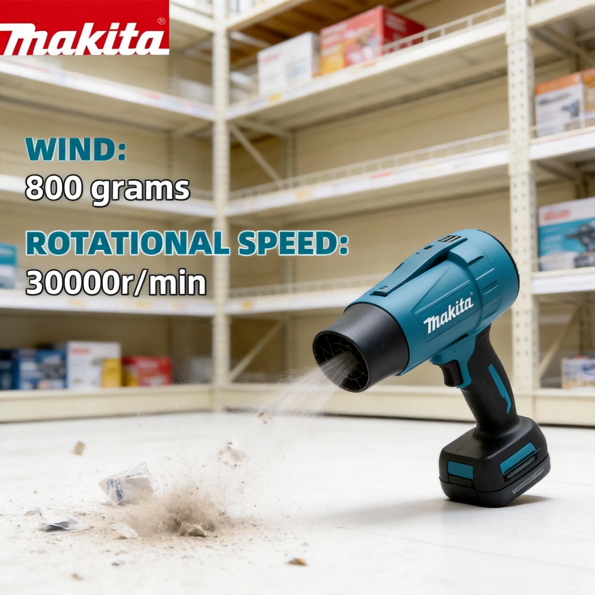 Makita M306 High Power Blower 1080W Fast Drying Capability Ideal for Washing Cars and Removing Water From Surfaces Tools