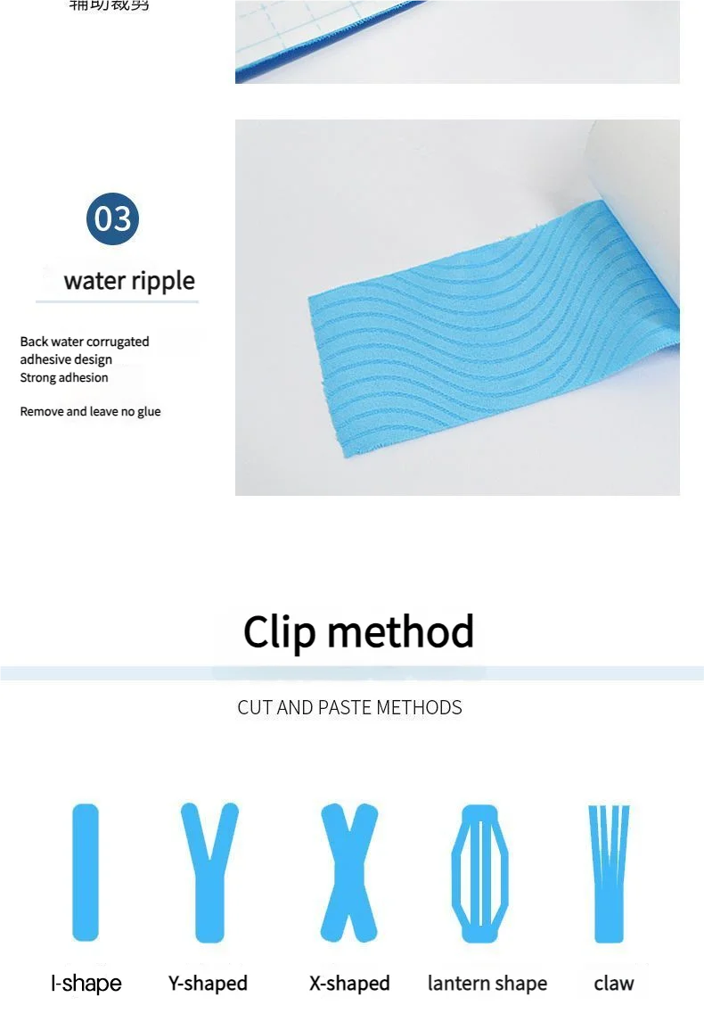 Sport Kinesio Tape Muskel Kinesiologie Elastische Knie Schmerzlinderung Dehnung Patch Sportliche Erholung Aufkleber Fitness Bandagen – Detail 13