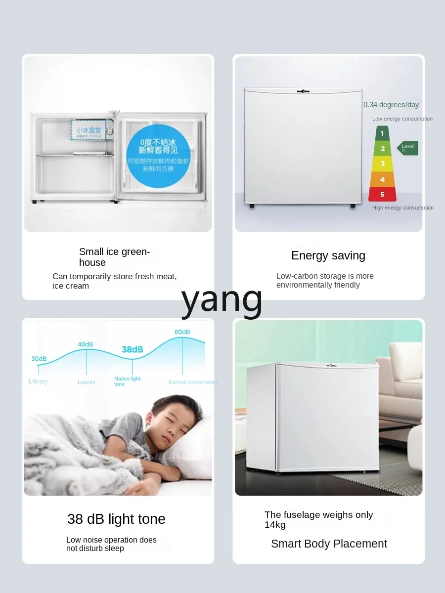 CX  White Single Door Small Refrigerator Refrigerated Household Energy-Saving Living Room Refrigerator