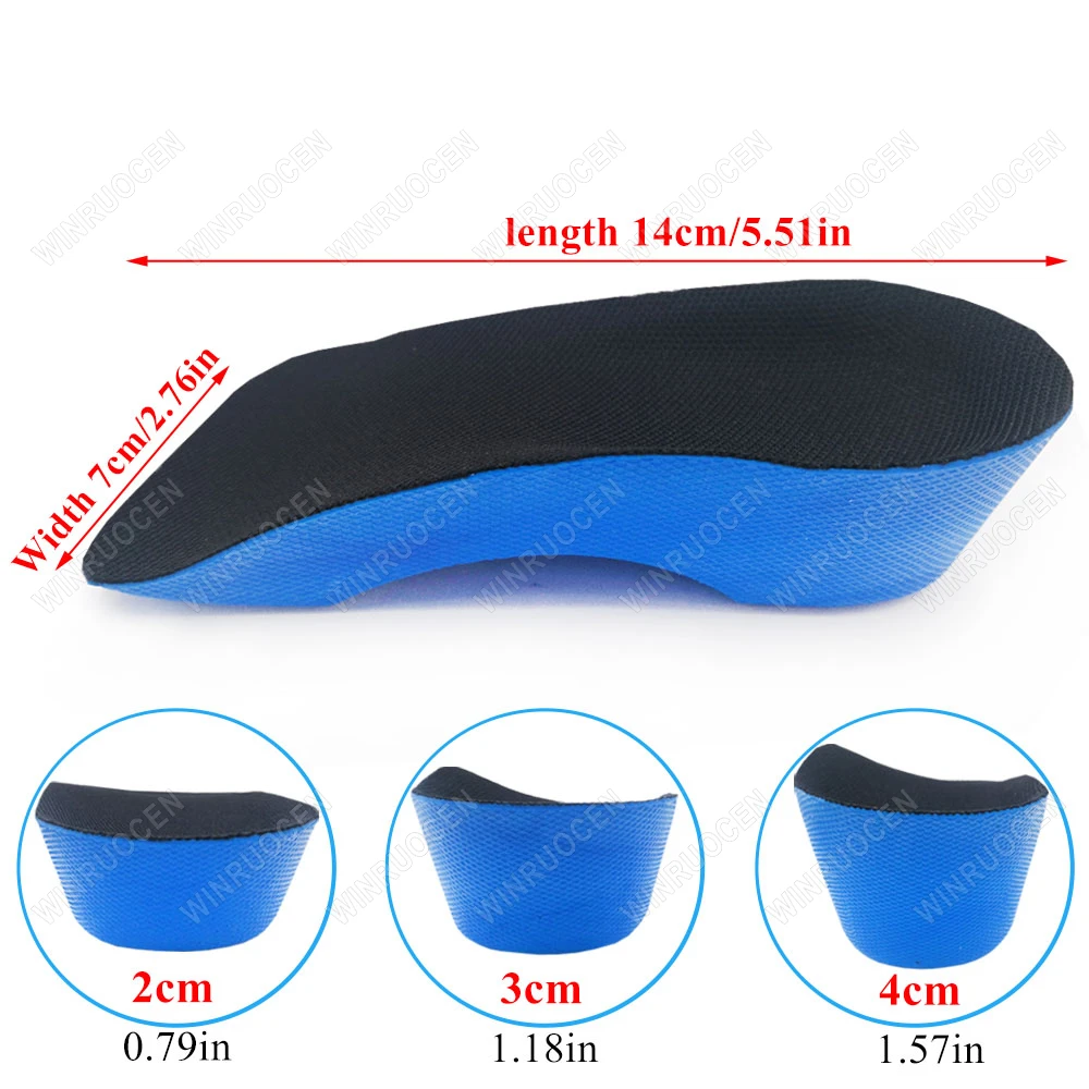 للجنسين بو الارتفاع زيادة النعال رفع امتصاص الصدمات المضادة للانزلاق كعب وسادة مريحة نصف منصات الأحذية أطول إدراج الحذاء