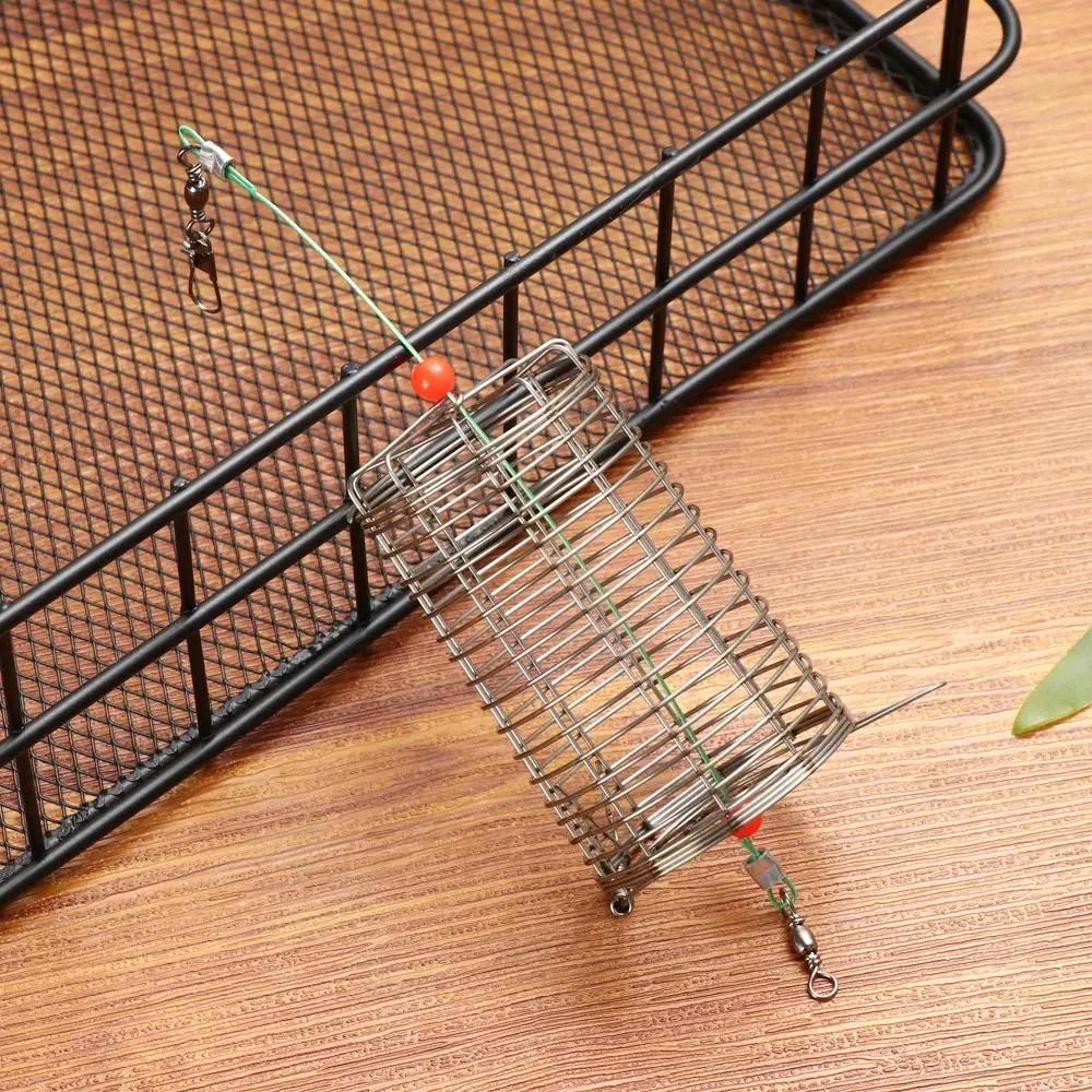 Useful Fishing Tackle Trap Basket Aquarium Bait Feeder Fishing Bait Cage Fishing Lure Trap Food Feeding