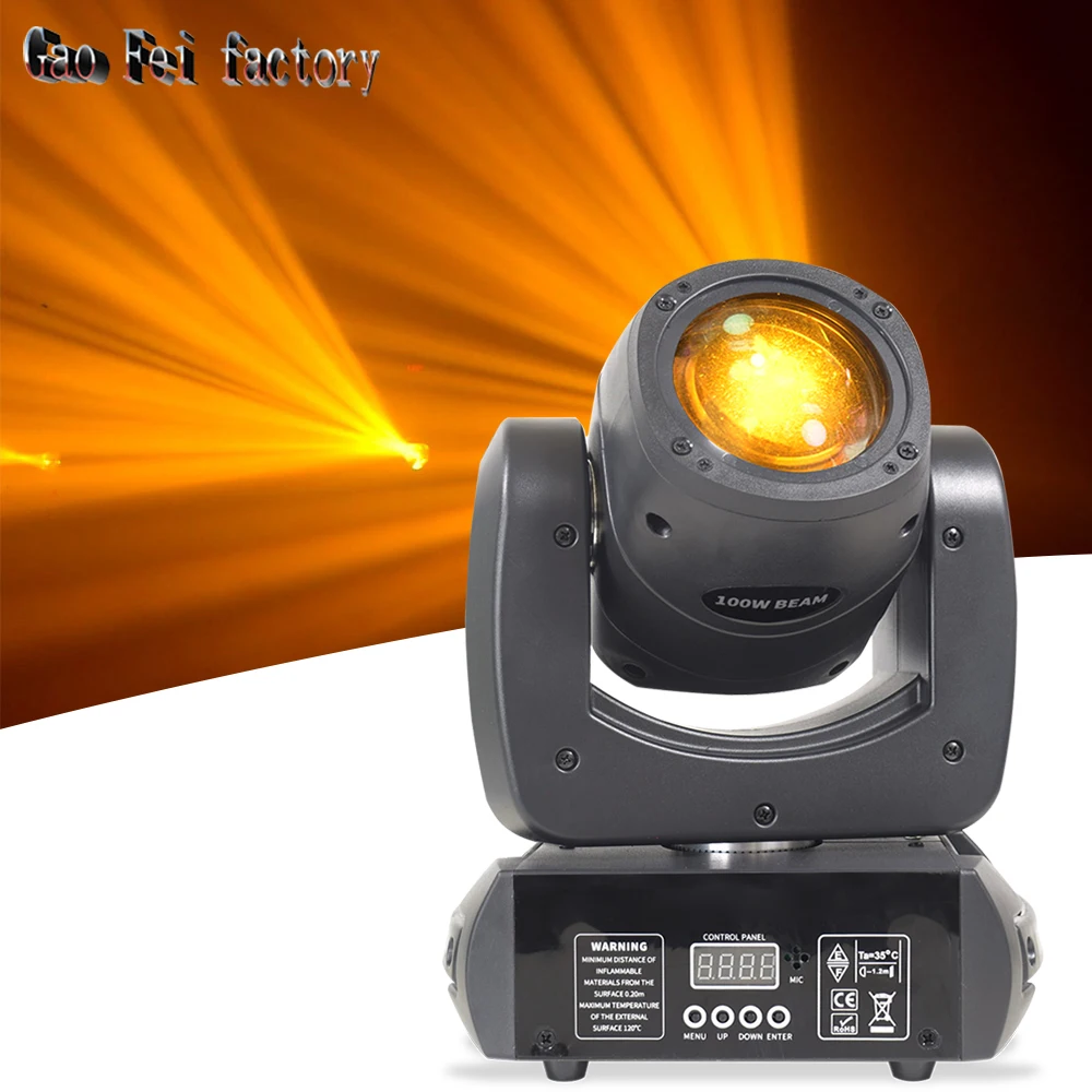 led beam moving head light lyre spot pattern lights prisma rotativo iluminacao de palco party club alta qualidade 100w 01