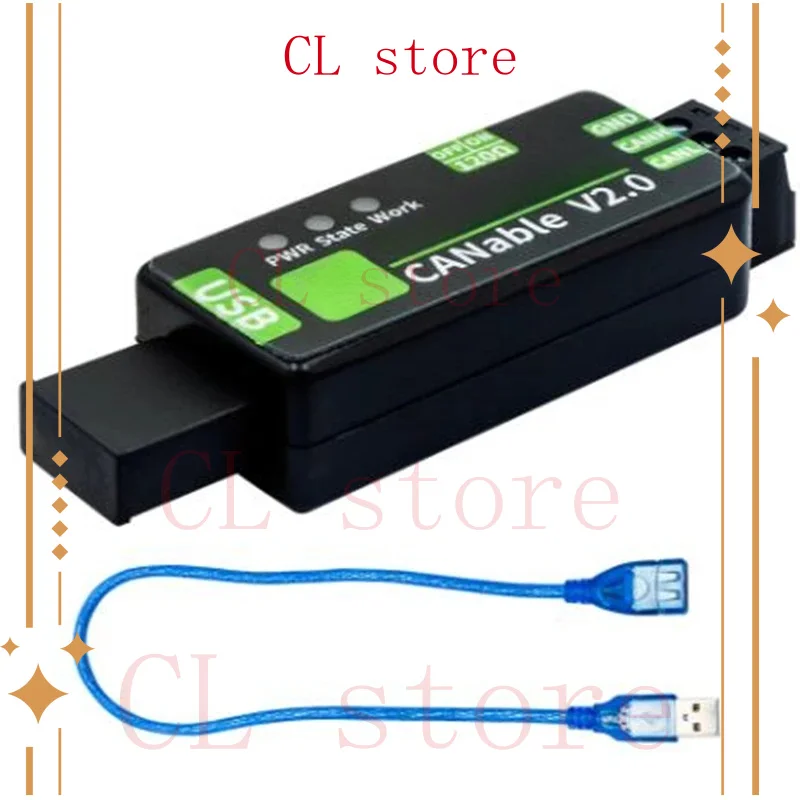 

for MKS CANable V2.0 S PRO USB to CAN adapter analyzer CANFD slcan SocketCAN CANdleLight klippe with cable