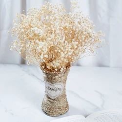 Bouquet di fiori secchi per respiro del bambino Gypsophile bianco colorato Fiore secco naturale Gypsophila Decorazione di nozze Decorazioni per la casa nordica