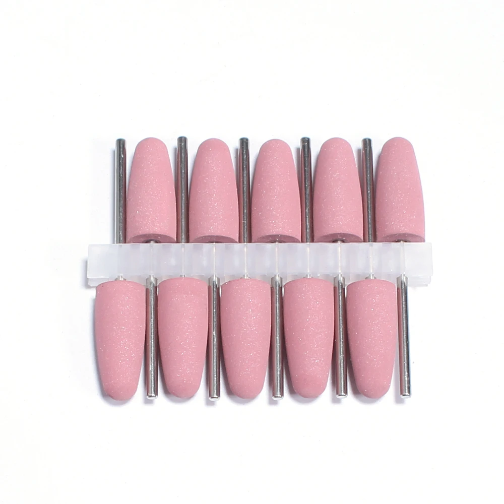 10pcs Nail Drill Bit Rubber Manicure Drills Electric Rotary Milling Cutter Polishing Tools Nail Bits Salon Accessories