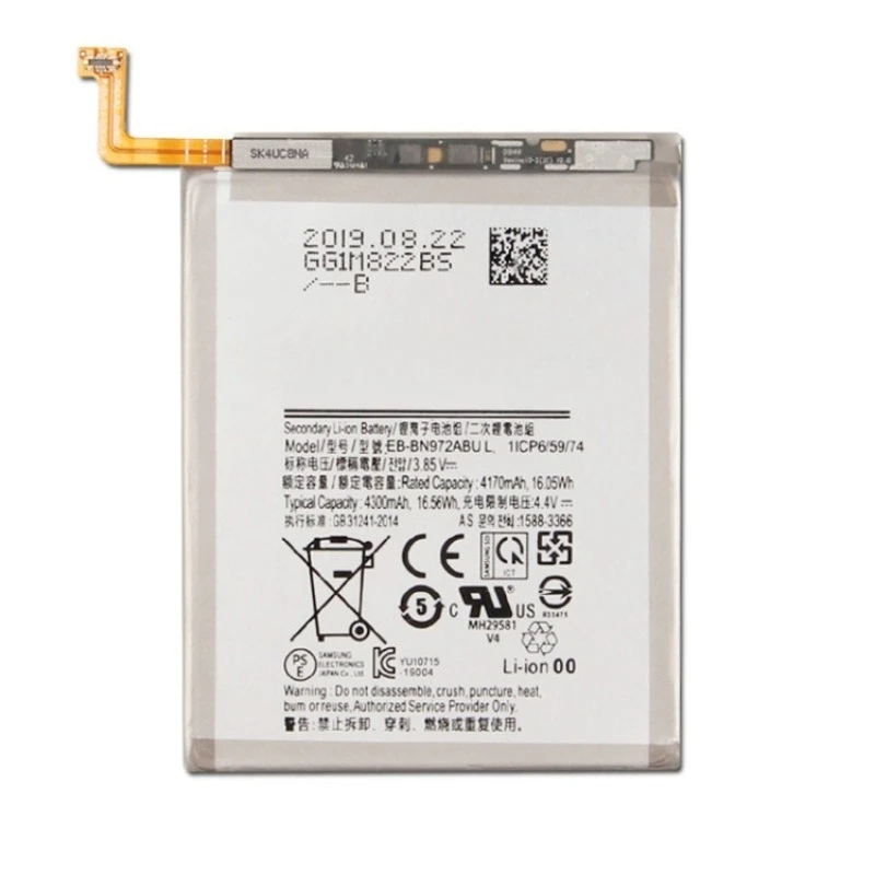 New High quality EB-BN972ABU 4300mAh Battery For Samsung Galaxy Note 10+ Note 10 Plus SM-N975F SM-N975DS phone Batteries