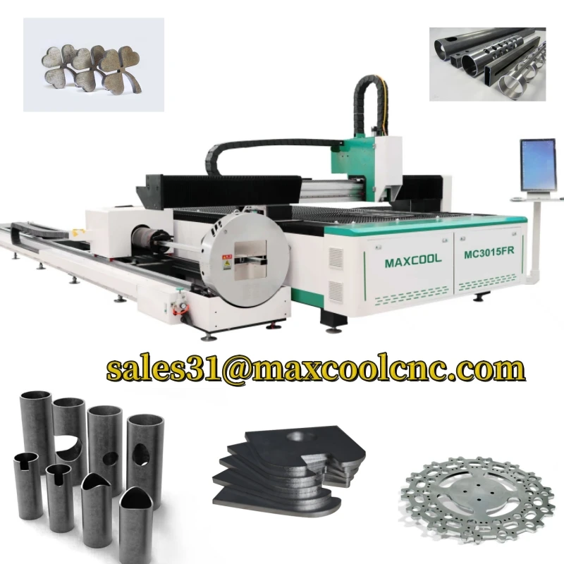 2-in-1 Metal Plate Tube Laser Cutting Machine Raytools Cutting Head Lazer Aluminum Tube Cutter Square Circular Pipe Engraver