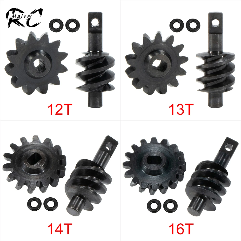 Hardened Steel 12T 13T 14T 16T Overdrive Worm Screw Worm Gear for 1/24 RC Crawler Axial SCX24 Diff Axle Optional Upgrade Parts