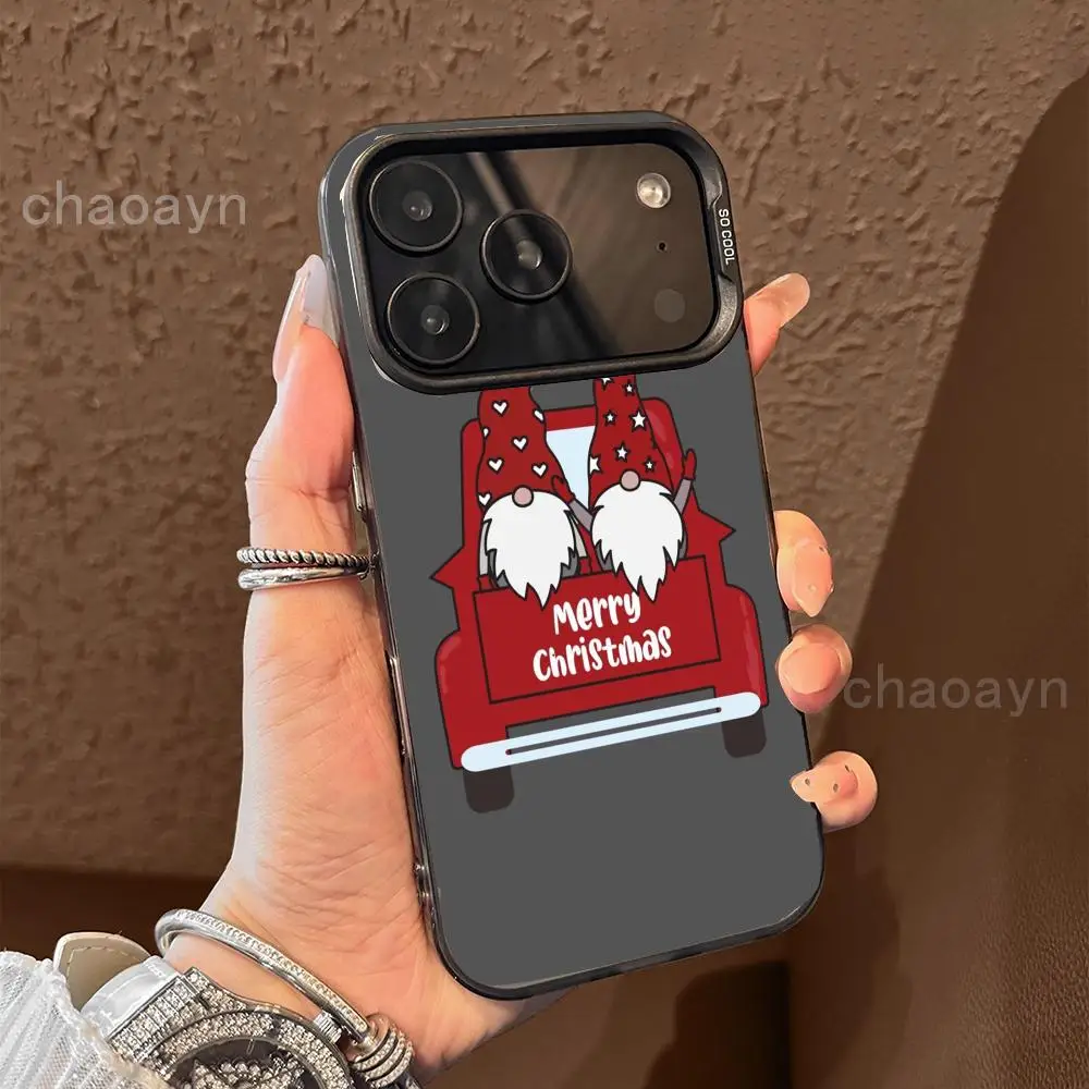 

Santa Claus drives Phone Case case for iPhone17 16 15 14 13 12 11 Pro/ Max/Plus shock-proof rear cover anti-fingerprint