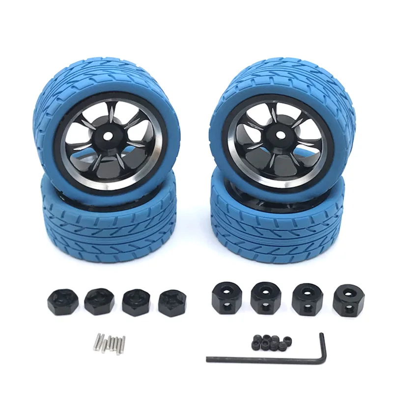 

WLtoys WPL MN Model LC 1/18 1/16 1/14 1/12 RC Car Universal Modified Metal Wheel Tires, Cool Multi-color Tire Skin Upgrade Parts