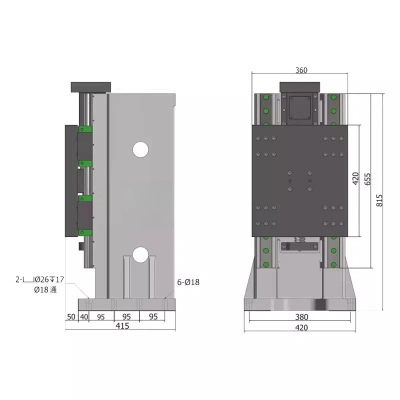 Slide/column/, column line rail VRS360 series numerical control slide