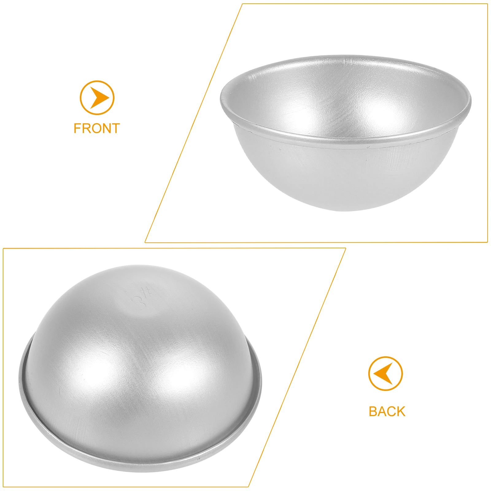 12 Pcs Bath Salt Mold Half Round Ball Shape Bathroom Decor Letter Aluminum Alloy Shaped Molds Baking Tool