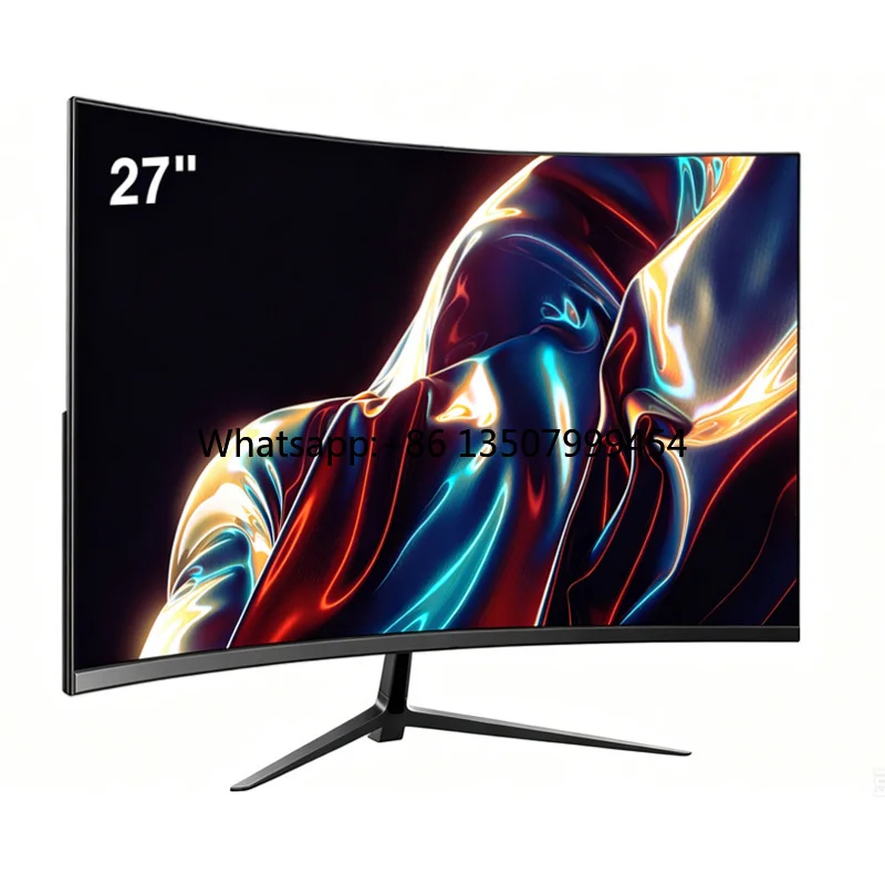 27 Inch VA Panel Curved Gaming Monitor LED 180Hz Refresh 1ms Response Anti-Blue Light 2560*1440 PC Resolution 100%sRGB