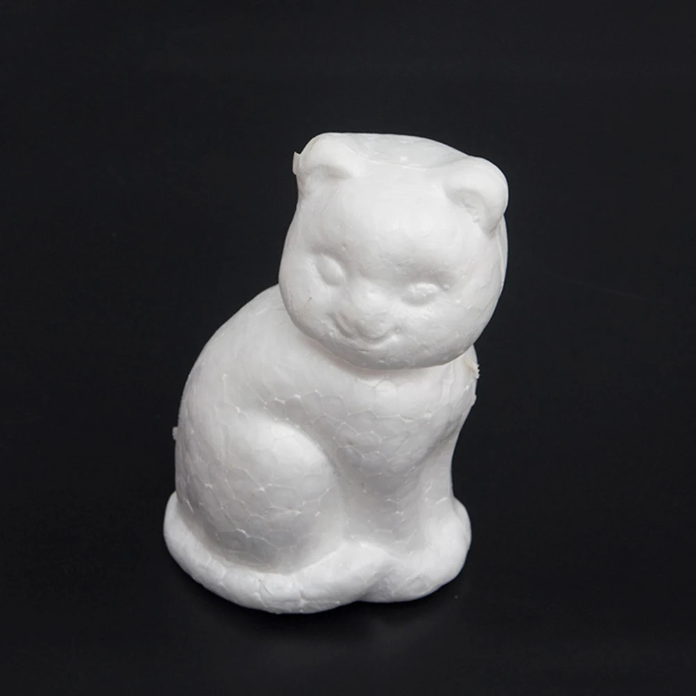 

10 Pcs White Foam Cat Models Solid Balls for Crafts Making DIY Projects School Activities Christmas Decor Child naments