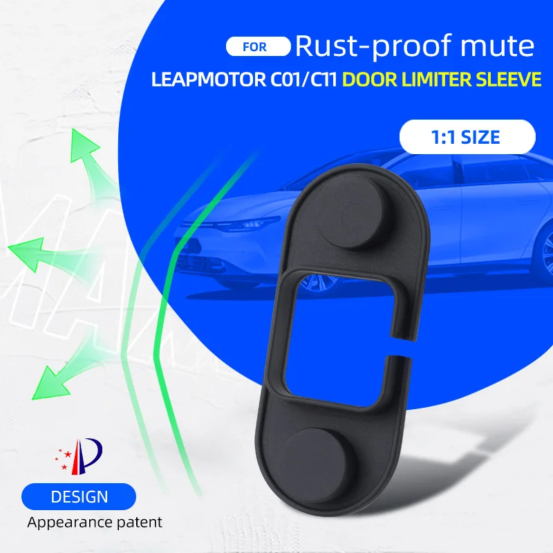 

4pcs Silicone Car Door Lock Buckle Protection Cover For Leapmotor C01 C11 Anti-Collision Shock Absorbing Pad Mute Cushion