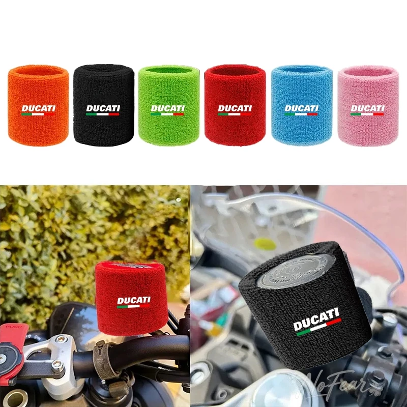 Picture 3: New Sweatbands Sports Wristband Motorcycle Front Fluid Oil Brake Clutch Reservoir Sock For Ducati 796 400 795 821 Monster 696