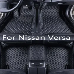 TPE Custom Car Floor Mats For Nissan Versa 2011 2012 2014 2016 2018 2020 2021 2022 Waterproof Carpet Auto Interior Accessories