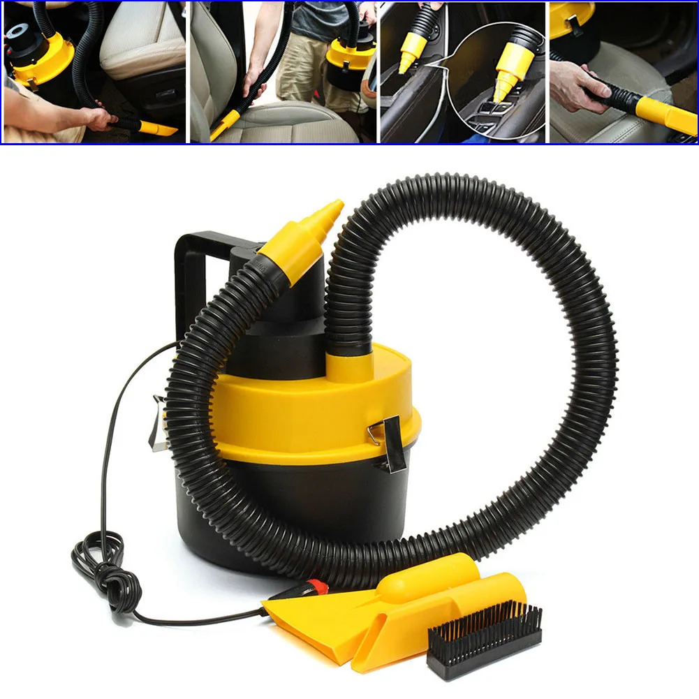 Portable 12V Vacuum Cleaner Wet Dry Vac Hand Held Car Vacuum Cleaner Powerful Cleaning Machine Car Accessory Home Appliance