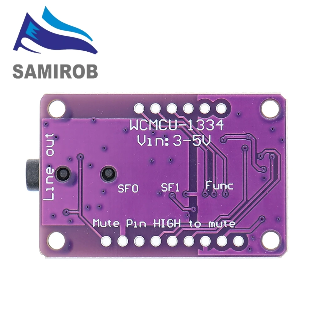 SAMIROB UDA1334A DAC Module UDA1334 I2S DAC Audio Stereo Decoder Module Board image 3