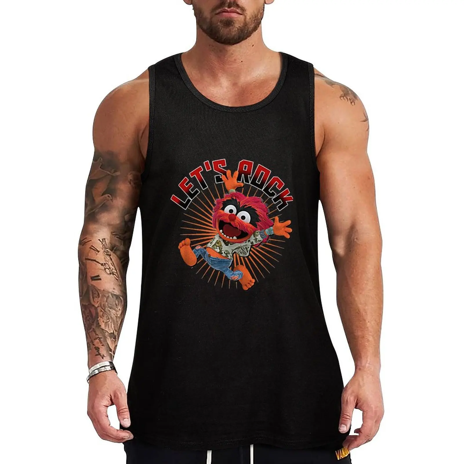 Let_s Rock Muppet Babies Animal Tank Top Outdoor Work Tank Top Rugged Durable Sleeveless