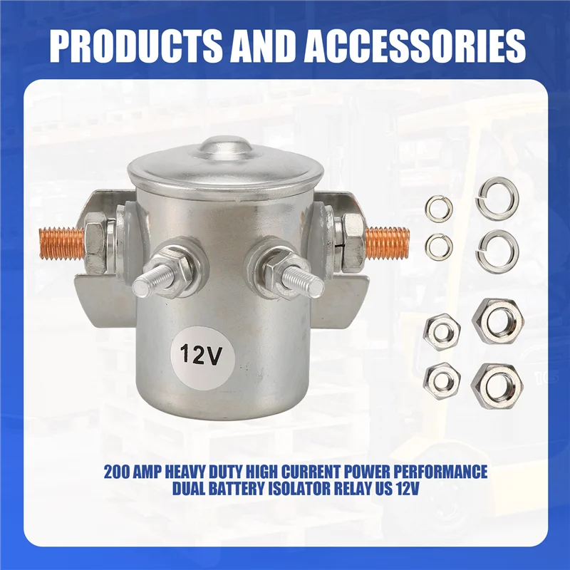 A11F-200 Amp Heavy Duty High Current Power Performance Dual Battery Isolator Relay Us