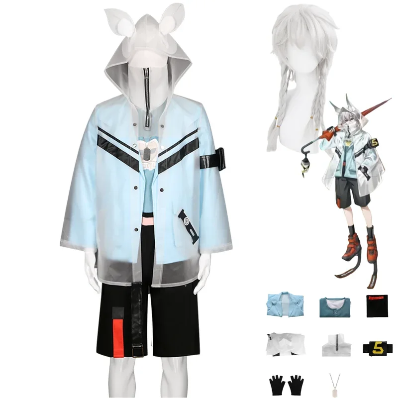 FC6FC6Game Identity Ⅴ Ithaqua Cosplay Costume Garden Party Wig Raincoat Coat Uniform Full Set Man Woman Halloween Christmas@FC8！