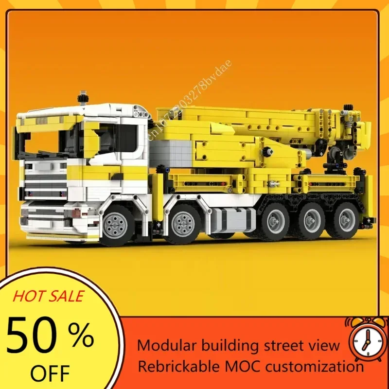 3517PCS MOC City Transportation 164L heavy duty crane truck Model Custom Puzzle DIY Assembly Education Creative Puzzle Adult Toy
