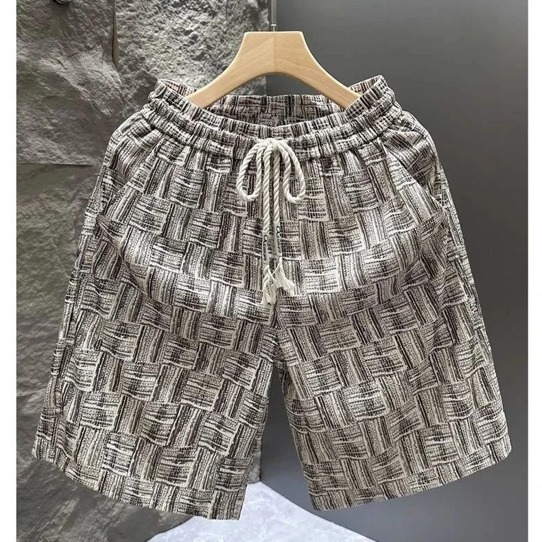 Men's Vintage Washed Shorts Summer Loose Fit Lightweight Wide Leg Knee Length Casual Streetwear Shorts for Men