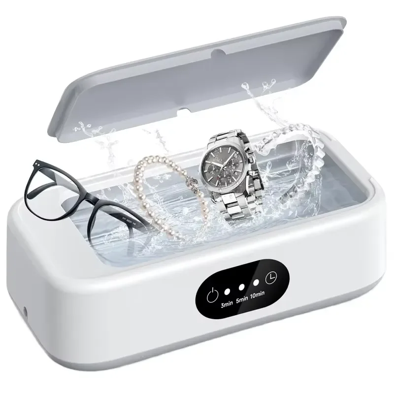 EE1 for 40W A8 Ultrasonic Glasses Jewelry Cleaner 49kHz Electric Power Source Adjustable Cleaning Time 0-600s Household 304