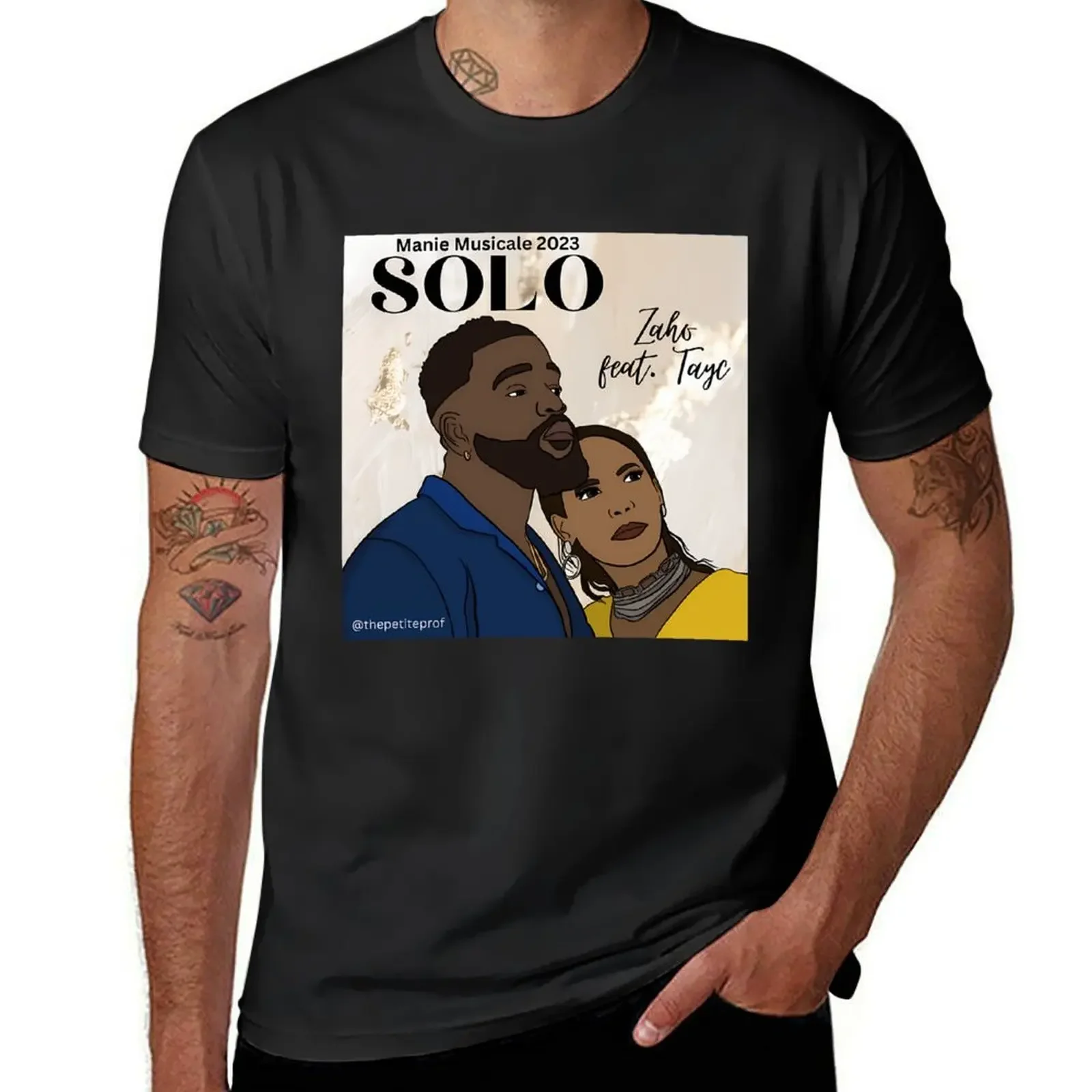 Solo - Zaho feat. Tayc T-Shirt graphic t shirt vintage anime korean fashion summer clothes t shirts for men pack