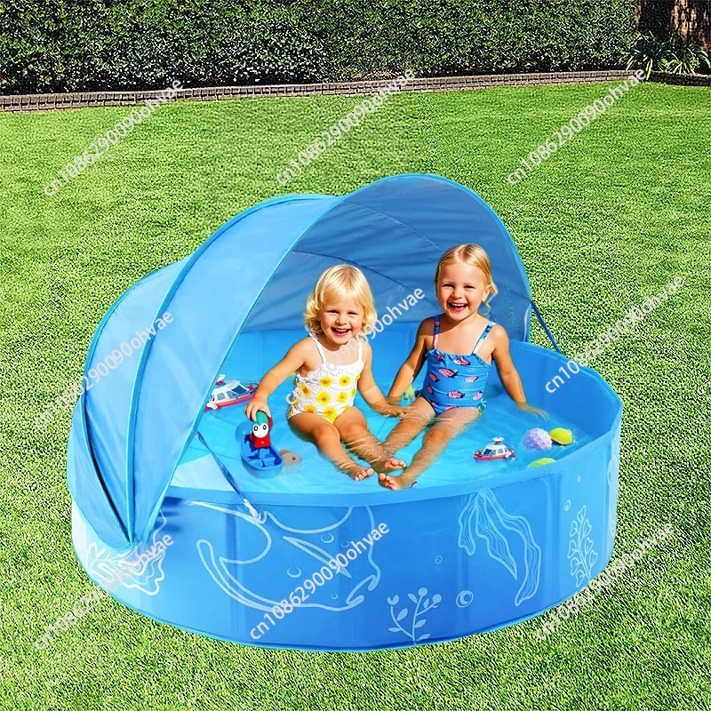 

Children's Sunshade Swimming Pool Outdoor Courtyard Water Play Pool Beach Tent Pool Foldable Bath Water