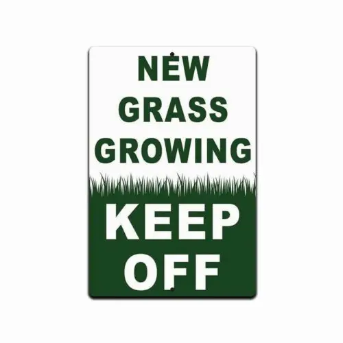 Please Stay off Grass Signs for Yard Keep the  Aluminum Fence Plaque