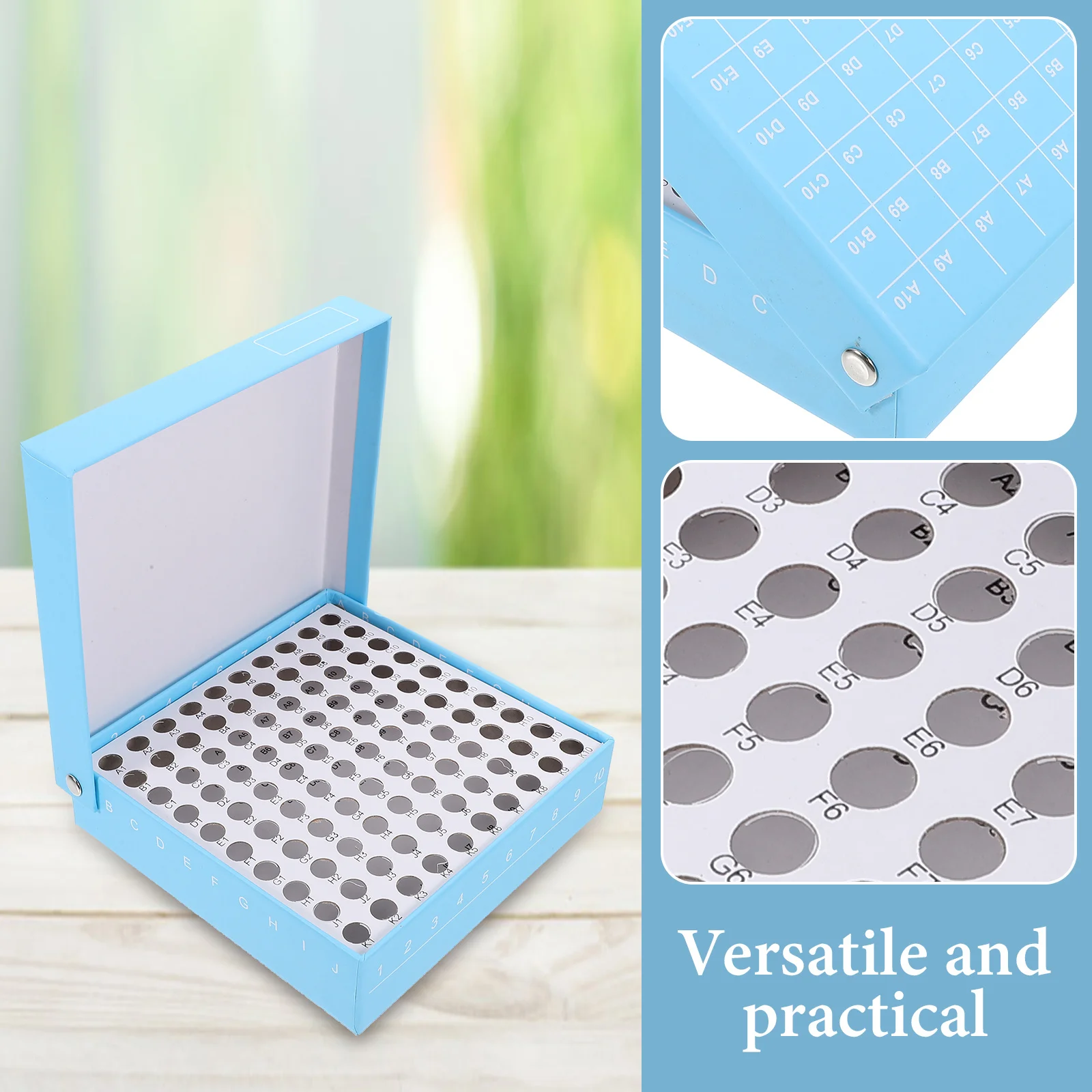 

96Well Centrifuge Tube Storage Box Heavy-Duty Laboratory Freezer Safe Tube Container for Organized Sample Management and Quick