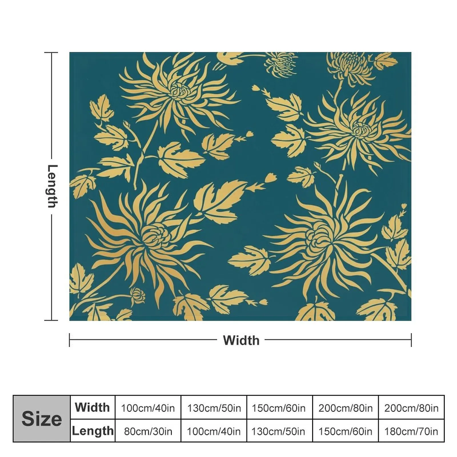 ORIENTAL CHRYSANTHEMUM GOLD PEACOCK Throw Blanket Blankets For Bed blankets ands for sofa Luxury St Blankets