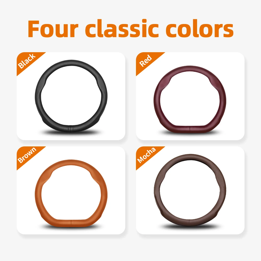 For Opel Round D-Shaped Steering Wheel Cover Ultra-Thin Fit Astra H Gtc J G K Corsa D Insignia Vectra C Mokka Vivaro Zafira X