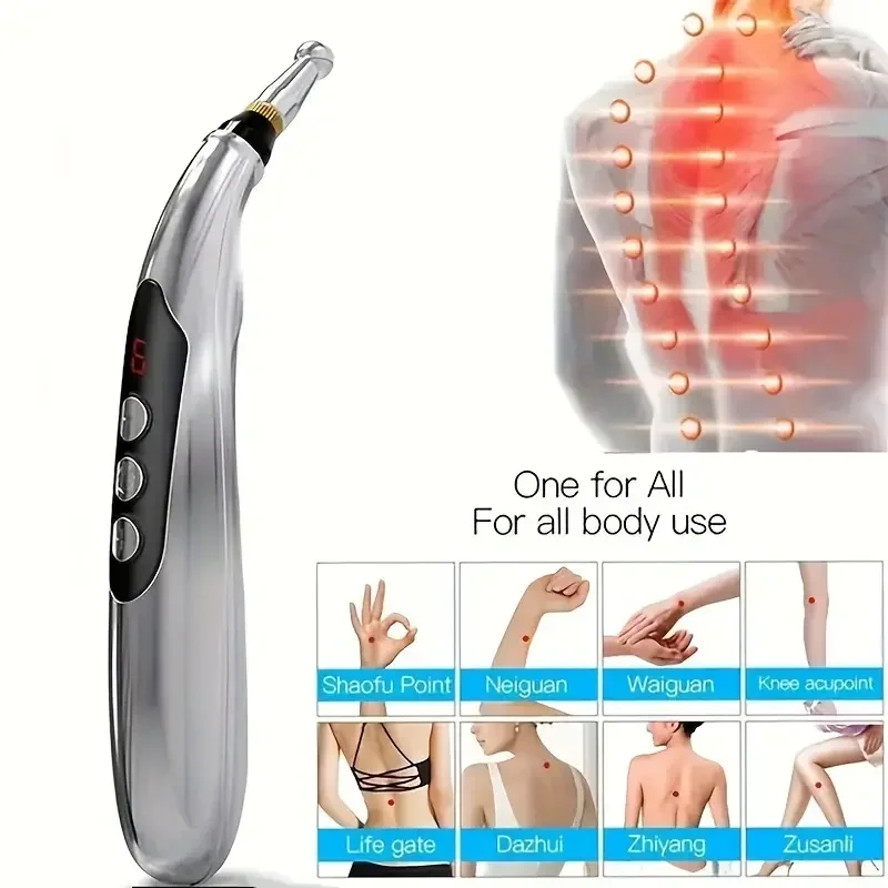 7 In 1 Meridian Massager USB Rechargeable with Automatic Pulse Detection and 9-Level Adjustment, Holiday Gifts