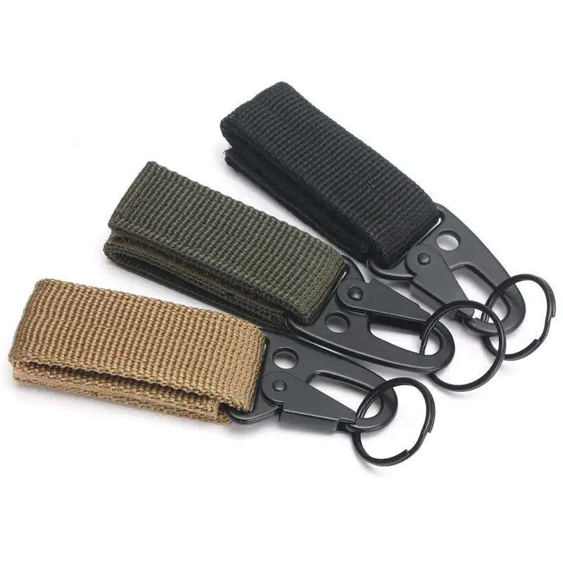 Carabiner High Strength Nylon Key Hook MOLLE Webbing Buckle Hanging System Belt Buckle Hanging Camping Hiking Accessories