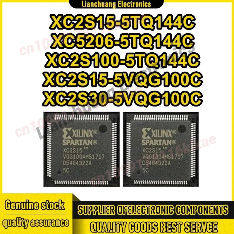 XC2S15-5TQ144C XC5206-5TQ144C XC2S100-5TQ144C XC2S15-5VQG100C XC2S30-5VQG100C QFP IC chipset Novo Original em estoque