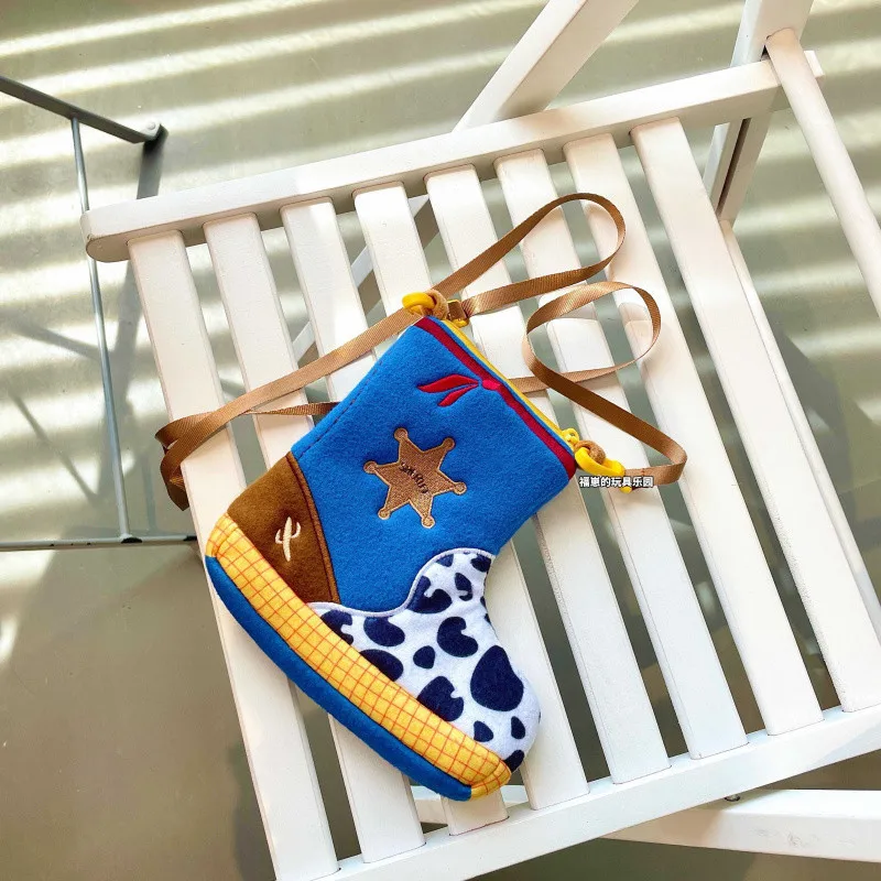 New Cute Mini Bag Toy Story Buzz Lightyear Woody Rain Boots Shoulder Crossbody Bag Cartoon Peripheral Mobile Phone Bag Gifts