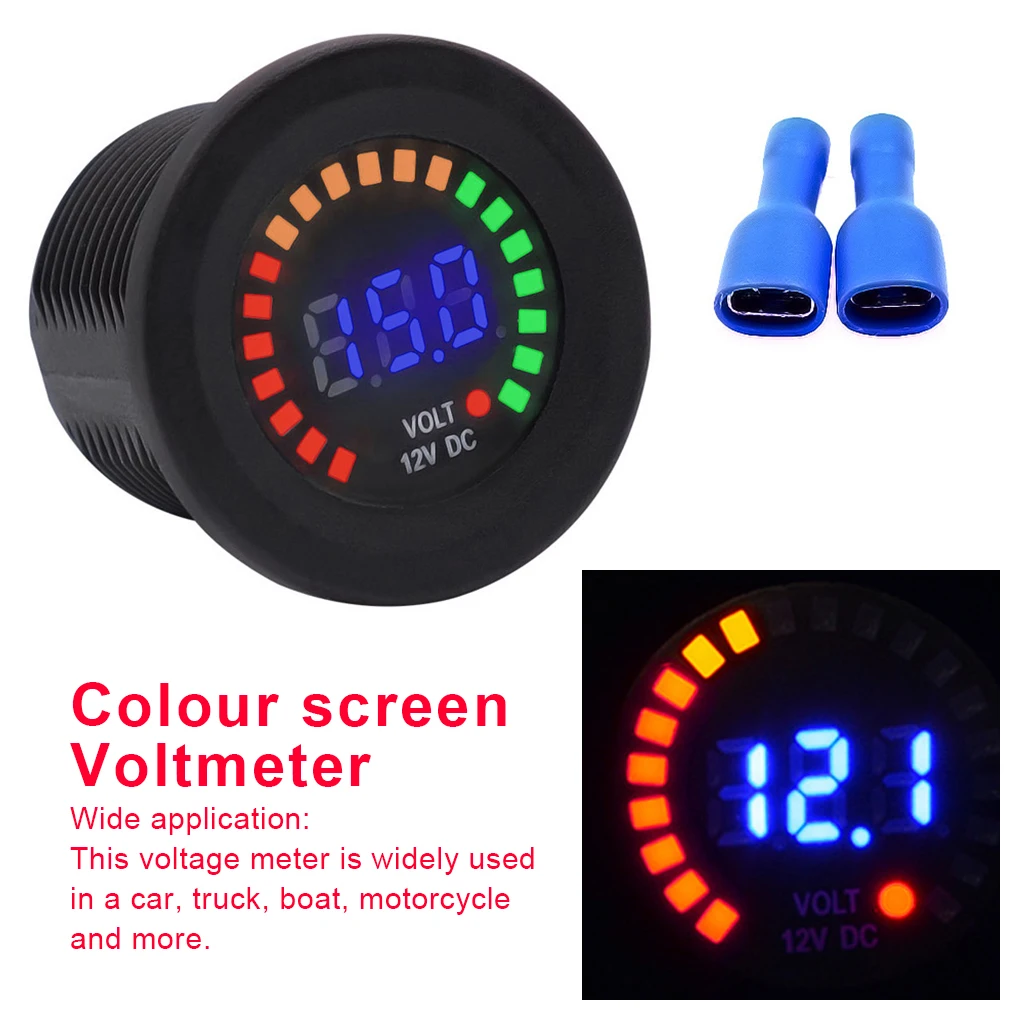 Car Battery Voltage Meter Vehicle Digital Voltmeter Measuring Tool