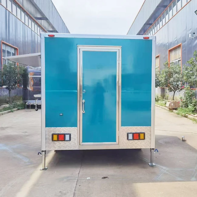 Remolque de cocina móvil totalmente compatible, adaptable para pizza, barbacoa o menús de postre en cualquier clima