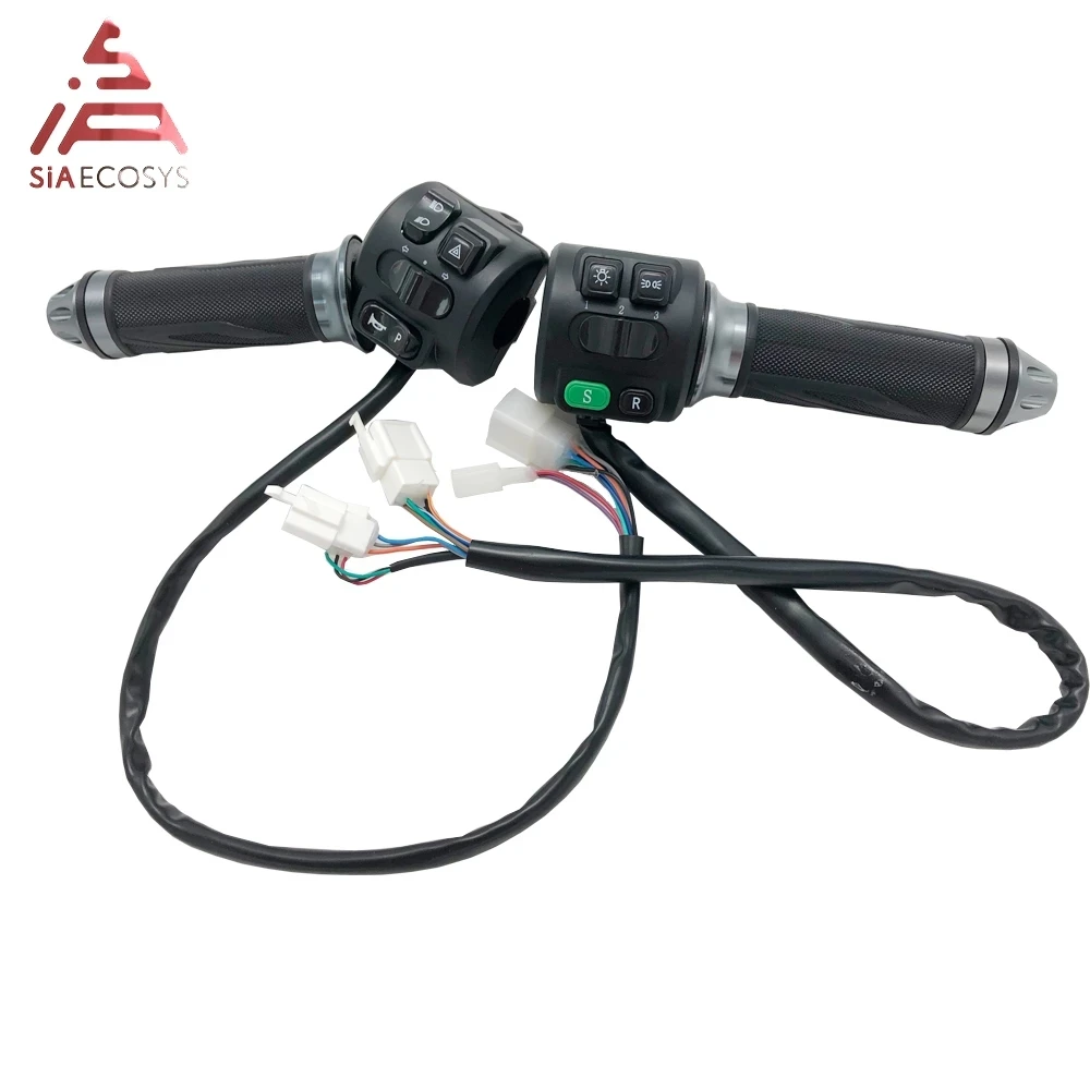 SiAECOSYS-acelerador Z6 con interruptor combinado para bicicleta, acelerador para e-scooter, con función de estacionamiento, almacén de EE. UU.