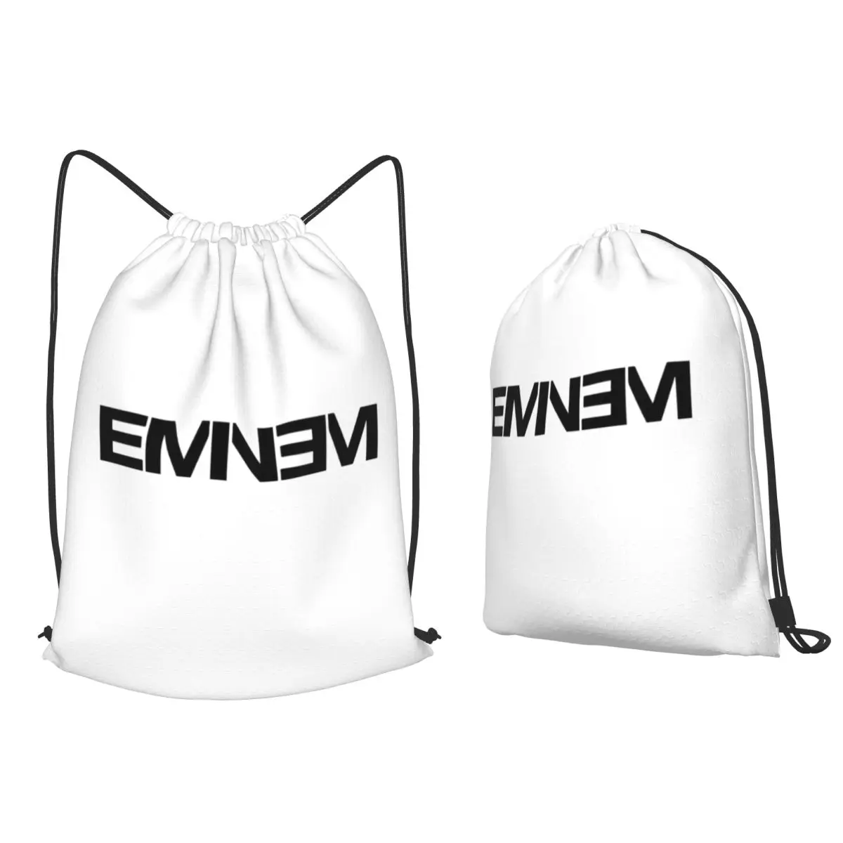 Vintage Rapper Rap God Eminem Backpacks Multi-function Drawstring Bundle Pocket Shoes Bag Book Bags for Man Woman School