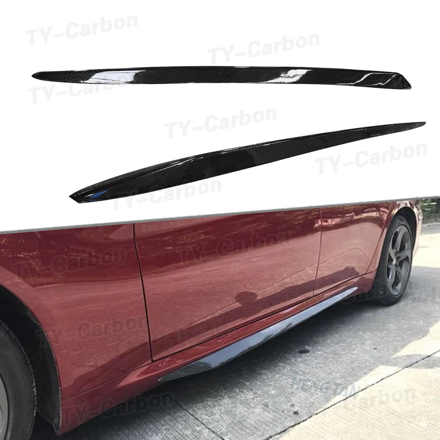 Carbon Fiber Side Skirt Extension Lip Spoiler Bodykits for Alfa Romeo Giulia Base Sedan and Sport 4 Door 2015-2023 Accessorie