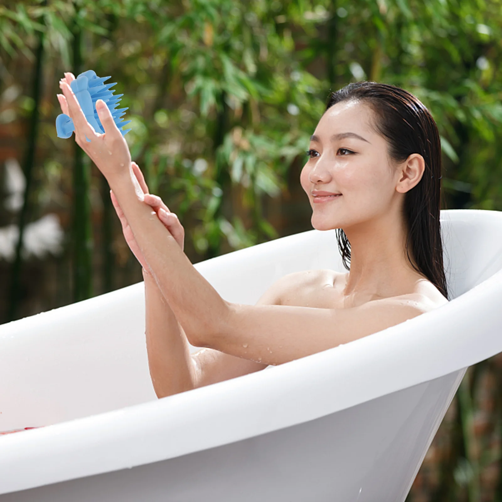 

Silicone Hair Scalp Cleaning Massage Brush Premium Soft Flexible Shampoo Brush Deep Scalp Care Massage Tool for Bath Travel Hair