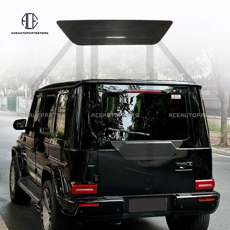 

No Logo W463a Car Rear Trunk Tailgate Decklid Panel Molding Board Carbon Fiber Cover Trim For Benz G Class G500 G63 W464 2019+