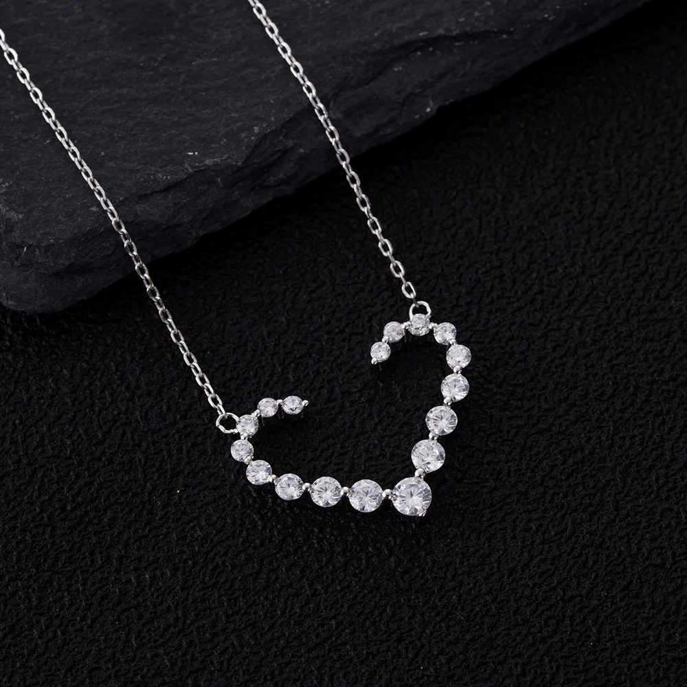 Fashionable and Luxury Love Set 5A Zircon Necklace S925 Sterling Silver Collar Chain